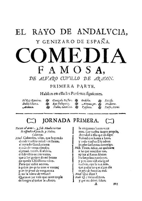 El Rayo De Andalvcia Y Genizaro De Espa A Comedia Famosa Primera