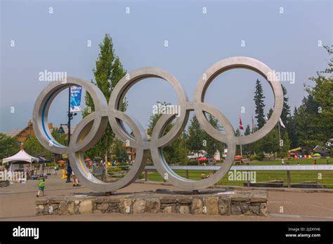 Whistler Village Olympic Plaza Stock Photo Alamy