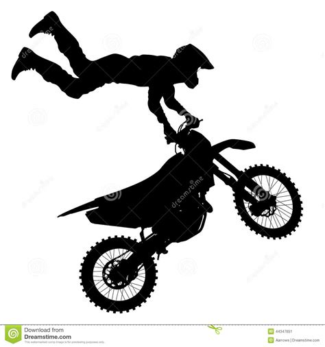 Dirt Bike Silhouette Vector at Vectorified.com | Collection of Dirt Bike Silhouette Vector free ...