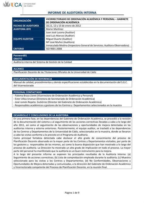 Pdf Informe De Auditor A Interna Uca Es Pdf Fileinforme De