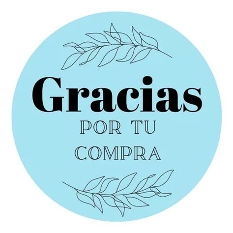 Etiquetas Gracias Por Tu Compra Adhesivas Sticker Pz Cm Mercadolibre