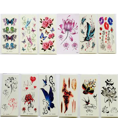 Tatoo Waterproof Temporary Tattoos 3d Butterfly Flower Fake Tattoos Sticker Tattoo