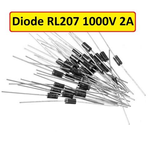 Diode RL207 RL-207 1000V 2A General Purpose Rectifier Diodes Axial ...