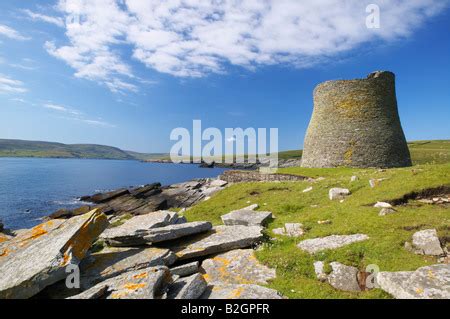 Mousa Broch, Isle of Mousa, Shetland Isles, Scotland, UK Stock Photo ...