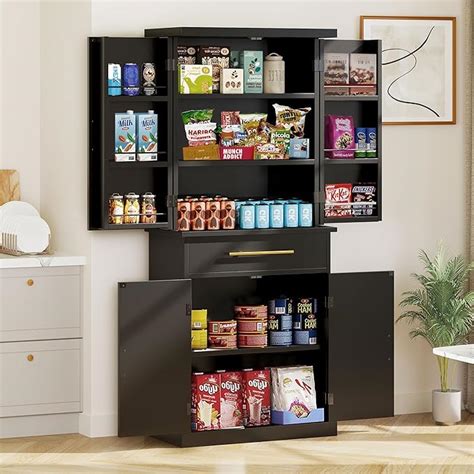 Amazon Dwvo Kitchen Pantry Storage Cabinet Tall Freestanding