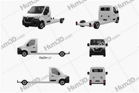 Renault Master Platform Cab L3 2020 Blueprint Template 3dmodels