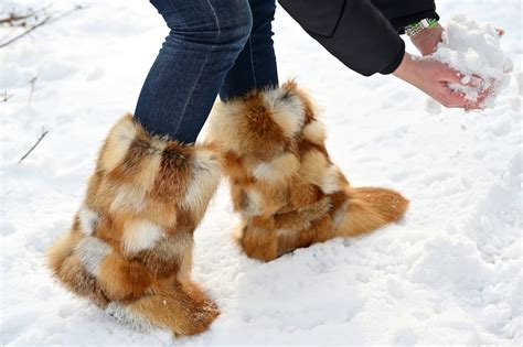 Fox Fur Boots For Women Mukluks Yeti Boots Eskimo Boots Etsy