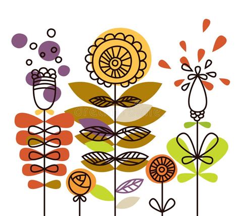 Colorful Abstract Plant Stock Vector Illustration Of Graphic 25081230