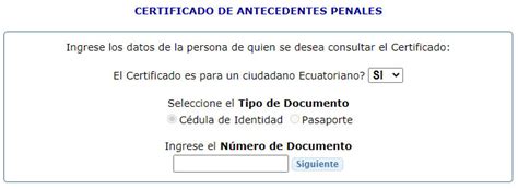 Certificado De Antecedentes Penales Consultar E Imprimir En L Nea