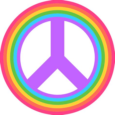 Rainbow peace sign car decal - TenStickers