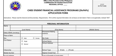 Ched Online Application Fill Out Printable PDF Forms Online