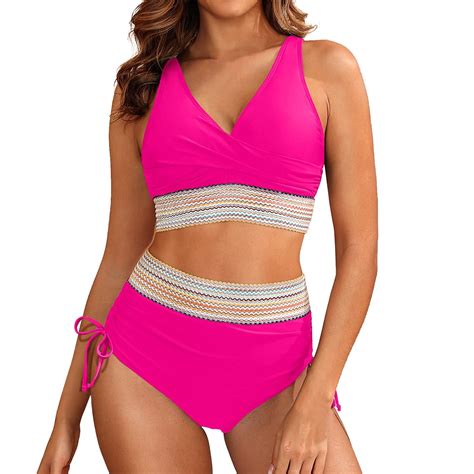 Celivon Womens Bikinis Swimsuit High Waisted Bikini Set Two Piece Full