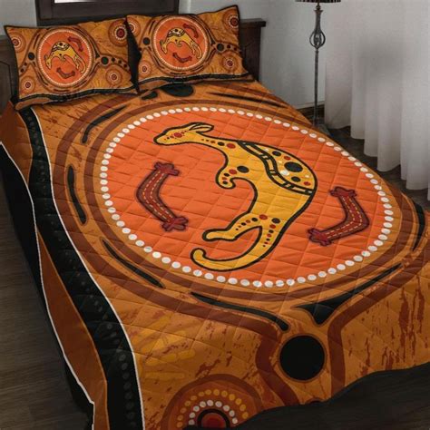 AIO Pride Aboriginal Quilt Bed Set Indigenous Kangaroo Circle Dot