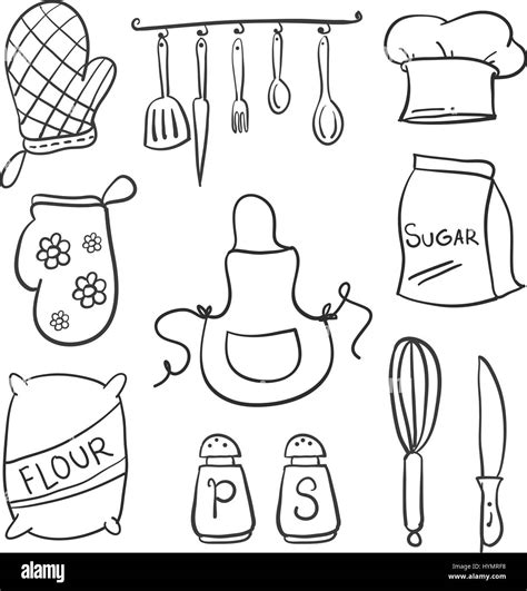 Doodle De Set De Cuisine Style Image Vectorielle Stock Alamy