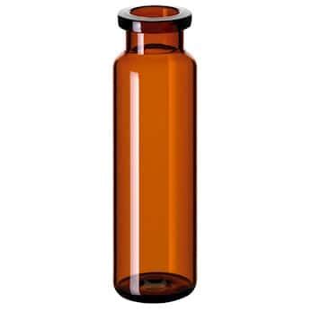 Cole Parmer Headspace Vial Amber Glass Mm Din Crimp Neck Round