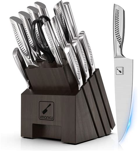 Amazon Knife Set Imarku Pcs Kitchen Knife Set With Block High