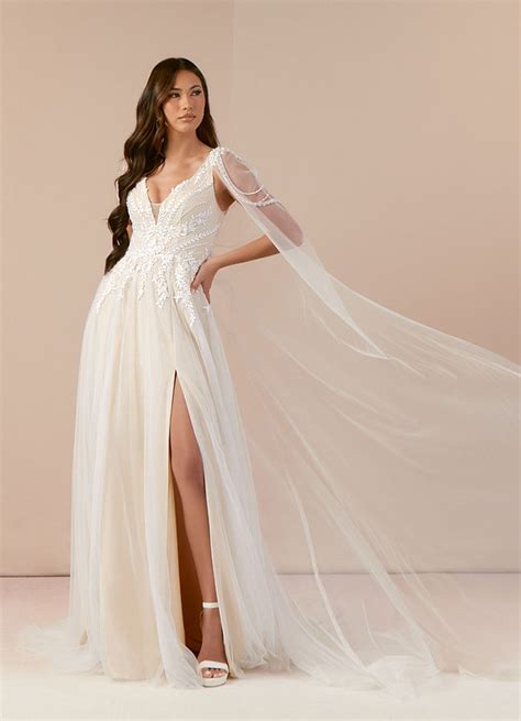 Diamant Blanc Champagne Robe De Mari E D Esse Azazie Robes De Mari E