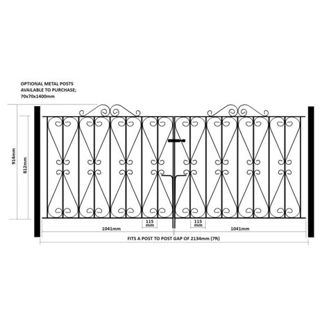 Regent Scroll Metal Driveway Gates Mm High Burbage Iron Craft