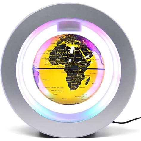 Globe Terrestre Magn Tique Globe Flottant Avec Base Multicolore Led