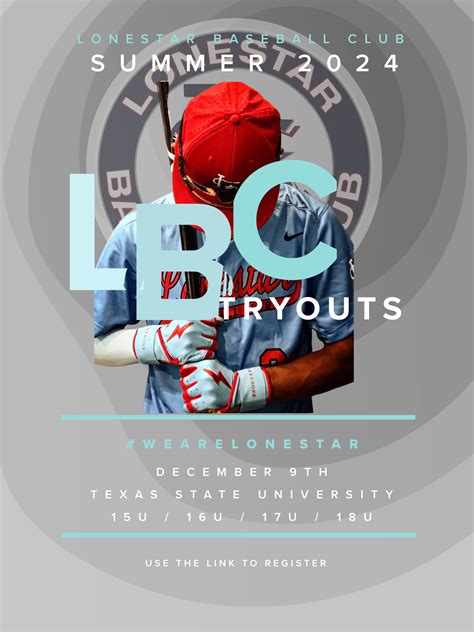 Tryouts are live! - Lonestar Baseball Club
