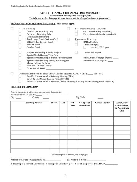 Part I Project Ination Summary Nj Gov Doc Template Pdffiller