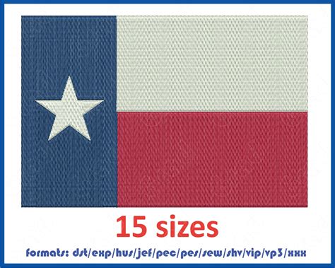 Texas Flag Embroidery Machines Design Instant Download Digital Etsy