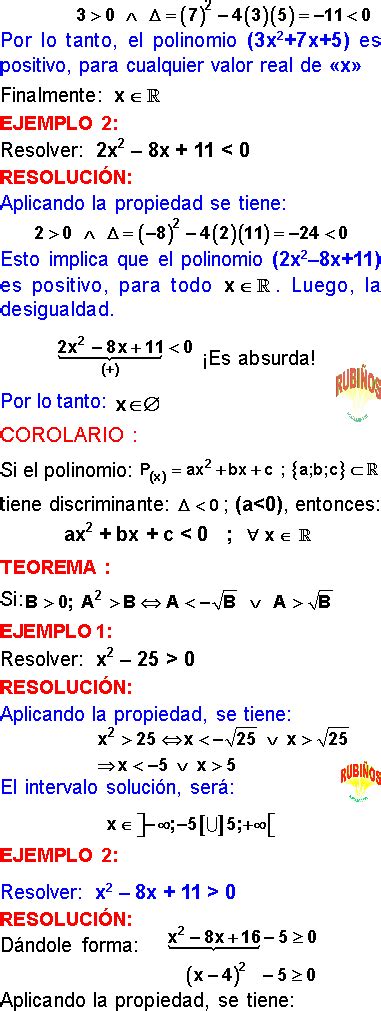 Inecuaciones Ejemplos Y Problemas Resueltos