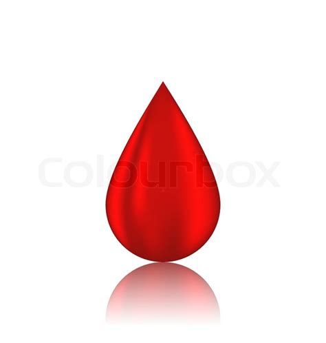 Illustration Red Blood Drop With Stock Vector Colourbox