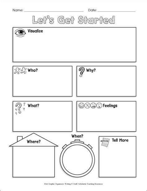 Narrative Pre Writing Graphic Organizer Printable Templates Free