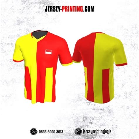 Desain Jersey Kuning Merah Warna Merah Jersey Printing Bikin Jersey