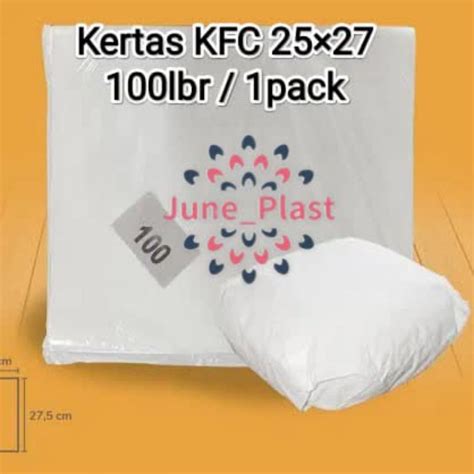 Jual Kertas Nasi Kfc Isi Lembar Pembungkus Nasi Putih Kertas