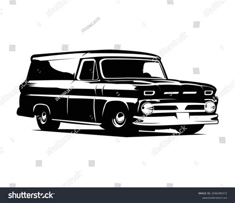 1965 Panel Truck Silhouette View Side Stock Vector Royalty Free 2246385271 Shutterstock