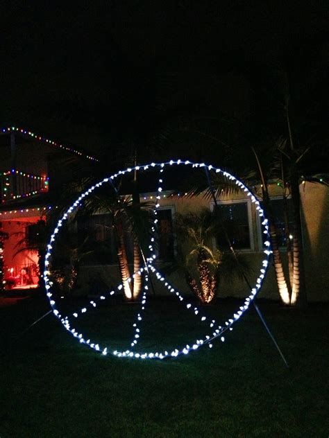 Peace Sign Christmas Lights Christmas Lights Peace Sign Outdoor Christmas Decorations