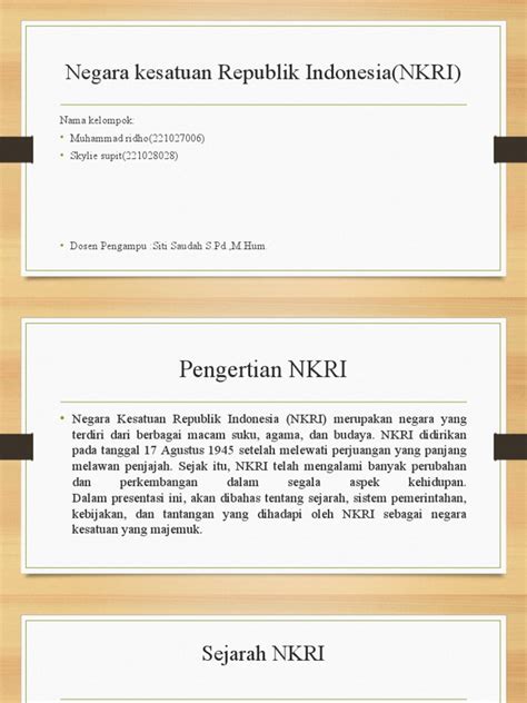 Negara Kesatuan Republik Indonesia Nkri Pdf