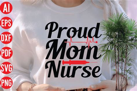 Proud Mom Nurse Svg Cut File Graphic By Merchtrends Svg · Creative Fabrica