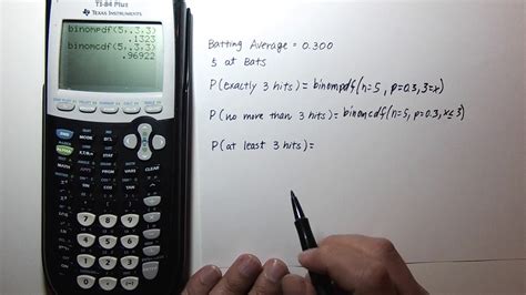 Binomial Distribution With A Ti Graphing Calculator Youtube