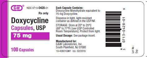 Doxycycline Fda Prescribing Information Side Effects And Uses
