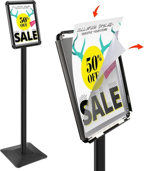 Amazon Shoikuli Adjustable Heavy Duty Pedestal Sign Holder Floor