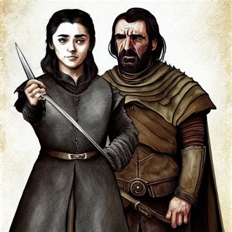 Game Of Thrones Arya And The Hound By Arnistotle Stable Diffusion