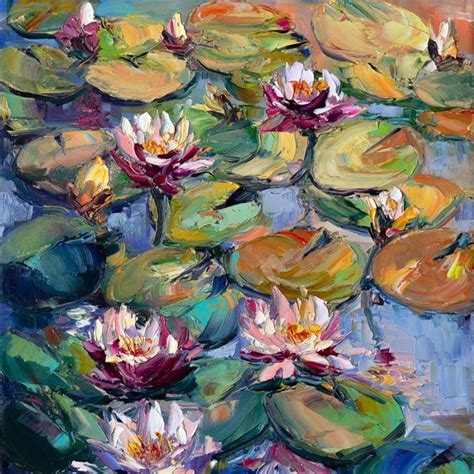 Water Lily Painting - Etsy