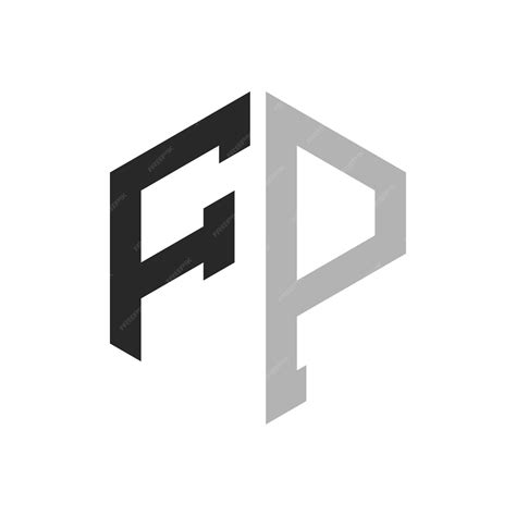 Premium Vector Modern Unique Hexagon Letter Fp Logo Design Template