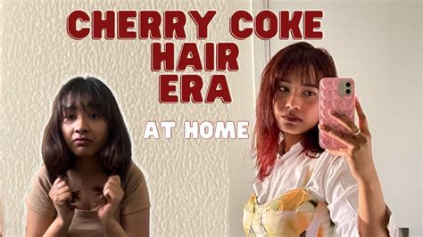 Dying My Hair Cherry Coke At Home Wolf Cut Because I Am Bored YouTube