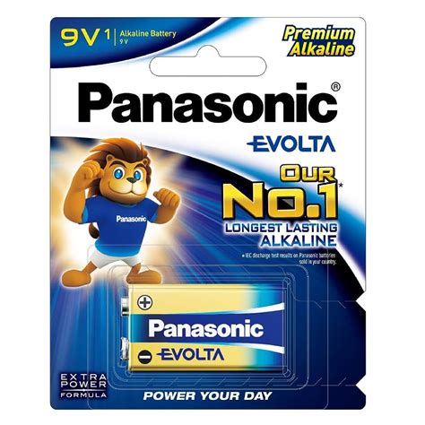 Panasonic 9v Evolta Alkaline Battery 6lr61eg1b Powerful