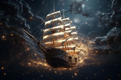 Sailing Through The Stars On A Ship Of Imagination 00098 02 Premium