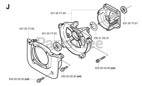 Husqvarna 142 RJ - Husqvarna Brush Cutter (2003-01) CRANKCASE Parts ...