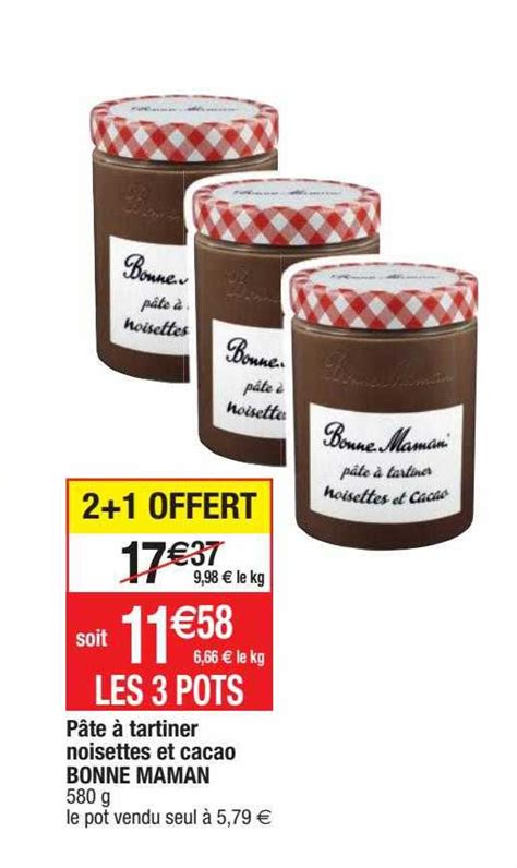 Promo Pâte à Tartiner Noisettes Et Cacao Bonne Maman chez Cora