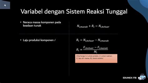 Neraca Massa Dan Energi 51 Sistem Dengan Reaksi Tunggal Youtube