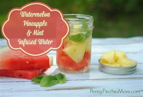 Watermelon Pineapple And Mint Infused Water Penny Pinchin Mom