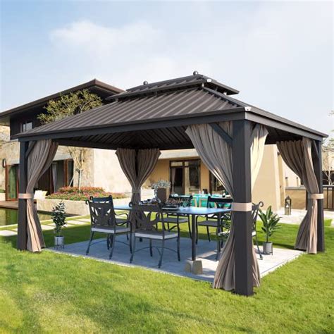 Yoleny X Hardtop Gazebo Galvanized Steel Outdoor Gazebo Canopy