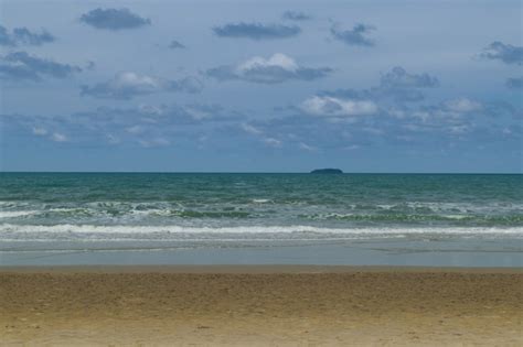 Premium Photo | Beach and sea with blue sky